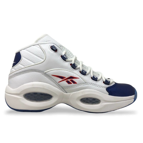 Reebok Question Mid \'Blue Toe\' 2022 White/Blue Retro Basketball Size 13 GX0227